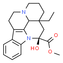 ChemSpider 2D Image | Methyl (14beta)-14-hydroxy-14,15-dihydroeburnamenine-14-carboxylate | C21H26N2O3