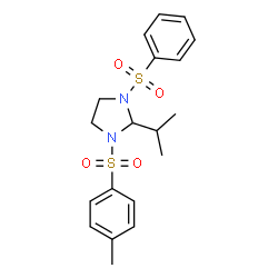 ChemSpider 2D Image | 2-Isopropyl-1-[(4-methylphenyl)sulfonyl]-3-(phenylsulfonyl)imidazolidine | C19H24N2O4S2