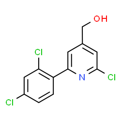 ChemSpider 2D Image | [2-Chloro-6-(2,4-dichlorophenyl)-4-pyridinyl]methanol | C12H8Cl3NO