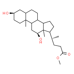 ChemSpider 2D Image | methyl (3a,8x,9x,10x,12a,13x,14x,17x)-3,12-dihydroxycholan-24-oate | C25H42O4