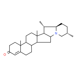 ChemSpider 2D Image | (8xi,9xi,10xi,13xi,14xi,16xi,17xi)-Solanid-4-en-3-one | C27H41NO