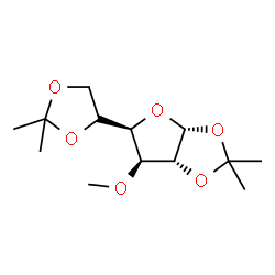 ChemSpider 2D Image | (3aR,5R,6S,6aR)-5-[(4R)-2,2-Dimethyl-1,3-dioxolan-4-yl]-6-methoxy-2,2-dimethyltetrahydrofuro[2,3-d][1,3]dioxol | C13H22O6