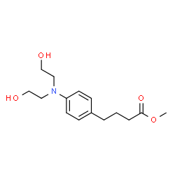 ChemSpider 2D Image | methyl 4-(4-(bis(2-hydroethyl)amino)phenyl)butyarte | C15H23NO4