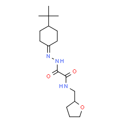ChemSpider 2D Image | 2-{2-[4-(2-Methyl-2-propanyl)cyclohexylidene]hydrazino}-2-oxo-N-(tetrahydro-2-furanylmethyl)acetamide | C17H29N3O3