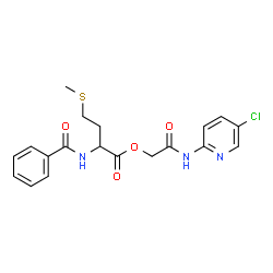 ChemSpider 2D Image | 2-[(5-Chloro-2-pyridinyl)amino]-2-oxoethyl N-benzoylmethioninate | C19H20ClN3O4S