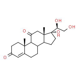 ChemSpider 2D Image | (8xi,9xi,14xi,20S)-17,20,21-Trihydroxypregn-4-ene-3,11-dione | C21H30O5