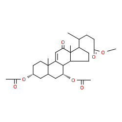 ChemSpider 2D Image | Methyl (3alpha,7alpha)-3,7-diacetoxy-12-oxochol-9(11)-en-24-oate | C29H42O7