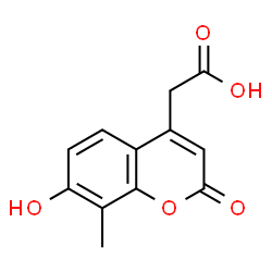 ChemSpider 2D Image | (7-Hydroxy-8-methyl-2-oxo-2H-chromen-4-yl)acetic acid | C12H10O5