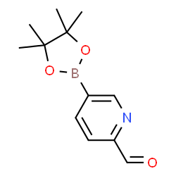 ChemSpider 2D Image | 5-(4,4,5,5-Tetramethyl-1,3,2-dioxaborolan-2-yl)picolinaldehyde | C12H16BNO3
