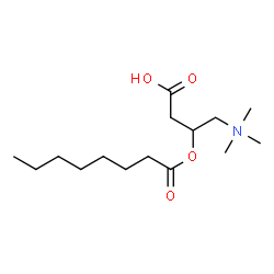 ChemSpider 2D Image | 3-octanoyloxy-4-(trimethyl-$l^{5}-azanyl)butanoic acid | C15H30NO4
