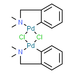 ChemSpider 2D Image | Di-mu-chloro(bis{2-[(dimethylamino-kappaN)methyl]phenyl-kappaC~1~})dipalladium | C18H24Cl2N2Pd2