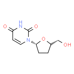 ChemSpider 2D Image | 1-[(2R)-5-(hydroxymethyl)tetrahydrofuran-2-yl]pyrimidine-2,4(1H,3H)-dione | C9H12N2O4