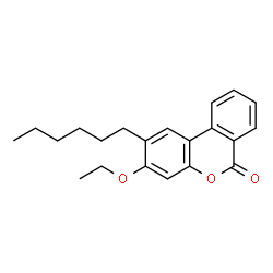 ChemSpider 2D Image | 3-Ethoxy-2-hexyl-6H-benzo[c]chromen-6-one | C21H24O3
