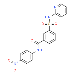 ChemSpider 2D Image | N-(4-Nitrophenyl)-3-(2-pyridinylsulfamoyl)benzamide | C18H14N4O5S