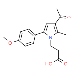 ChemSpider 2D Image | 3-Acetyl-5-(4-methoxyphenyl)-2-methyl-1H-pyrrole-1-propanoic acid | C17H19NO4
