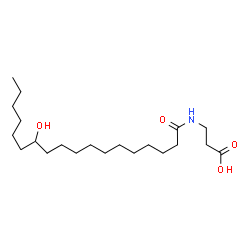 ChemSpider 2D Image | N-(12-Hydroxystearoyl)-beta-alanine | C21H41NO4