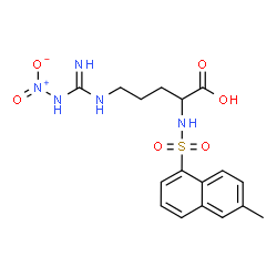 ChemSpider 2D Image | N~2~-[(6-Methyl-1-naphthyl)sulfonyl]-N~5~-(N-nitrocarbamimidoyl)ornithine | C17H21N5O6S