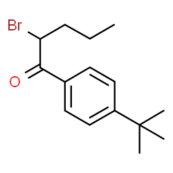 ChemSpider 2D Image | 2-Bromo-1-(4-tert-butylphenyl)pentan-1-one | C15H21BrO