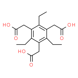 ChemSpider 2D Image | 2,2',2''-(2,4,6-Triethylbenzene-1,3,5-triyl)triacetic acid | C18H24O6