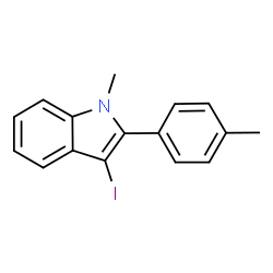 ChemSpider 2D Image | 3-Iodo-1-methyl-2-p-tolyl-1H-indole | C16H14IN