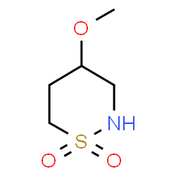 ChemSpider 2D Image | 4-Methoxy-1,2-thiazinane 1,1-dioxide | C5H11NO3S