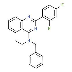 ChemSpider 2D Image | N-Benzyl-2-(2,4-difluorophenyl)-N-ethyl-4-quinazolinamine | C23H19F2N3