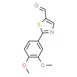 ChemSpider 2D Image | 2-(3,4-Dimethoxyphenyl)thiazole-5-carbaldehyde | C12H11NO3S