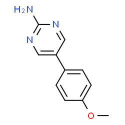 ChemSpider 2D Image | 5-(4-Methoxyphenyl)-2-pyrimidinamine | C11H11N3O