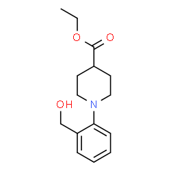 ChemSpider 2D Image | Ethyl 1-[2-(hydroxymethyl)phenyl]-4-piperidinecarboxylate | C15H21NO3