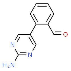 ChemSpider 2D Image | 2-(2-Amino-5-pyrimidinyl)benzaldehyde | C11H9N3O
