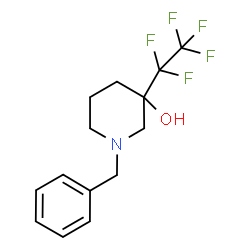 ChemSpider 2D Image | 1-Benzyl-3-(pentafluoroethyl)-3-piperidinol | C14H16F5NO