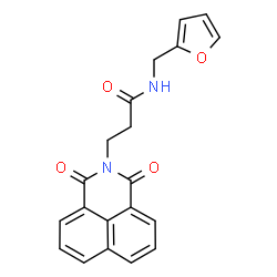ChemSpider 2D Image | 3-(1,3-Dioxo-1H-benzo[de]isoquinolin-2(3H)-yl)-N-(2-furylmethyl)propanamide | C20H16N2O4
