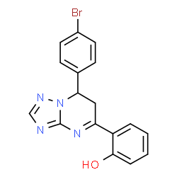 ChemSpider 2D Image | 2-[7-(4-Bromophenyl)-6,7-dihydro[1,2,4]triazolo[1,5-a]pyrimidin-5-yl]phenol | C17H13BrN4O
