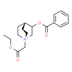 ChemSpider 2D Image | (1r,4r)-3-(Benzoyloxy)-1-(2-ethoxy-2-oxoethyl)-1-azoniabicyclo[2.2.2]octane | C18H24NO4