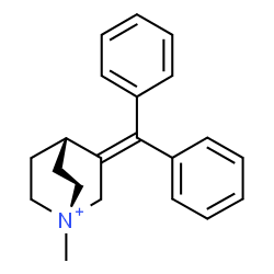 ChemSpider 2D Image | (1s,4s)-3-(Diphenylmethylene)-1-methyl-1-azoniabicyclo[2.2.2]octane | C21H24N
