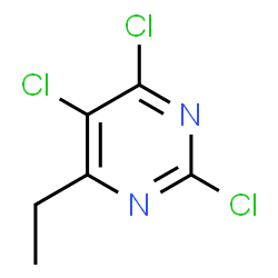 ChemSpider 2D Image | 2,4,5-Trichloro-6-ethylpyrimidine | C6H5Cl3N2