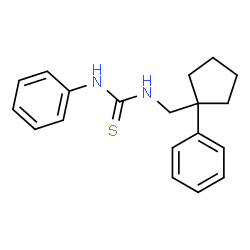 ChemSpider 2D Image | 1-Phenyl-3-[(1-phenylcyclopentyl)methyl]thiourea | C19H22N2S