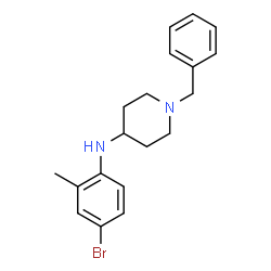 ChemSpider 2D Image | 1-Benzyl-N-(4-bromo-2-methylphenyl)-4-piperidinamine | C19H23BrN2