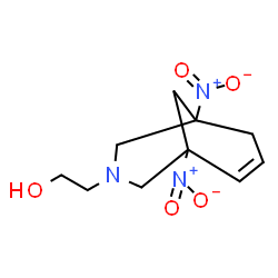 ChemSpider 2D Image | 2-(1,5-Dinitro-3-azabicyclo[3.3.1]non-6-en-3-yl)ethanol | C10H15N3O5
