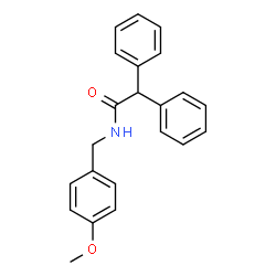 ChemSpider 2D Image | N-(4-Methoxybenzyl)-2,2-diphenylacetamide | C22H21NO2