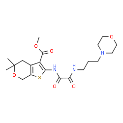 ChemSpider 2D Image | Methyl 5,5-dimethyl-2-{[{[3-(4-morpholinyl)propyl]amino}(oxo)acetyl]amino}-4,7-dihydro-5H-thieno[2,3-c]pyran-3-carboxylate | C20H29N3O6S