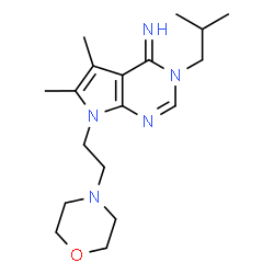 ChemSpider 2D Image | 3-Isobutyl-5,6-dimethyl-7-[2-(4-morpholinyl)ethyl]-3,7-dihydro-4H-pyrrolo[2,3-d]pyrimidin-4-imine | C18H29N5O