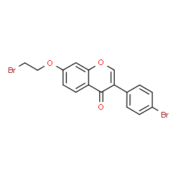 ChemSpider 2D Image | 7-(2-Bromoethoxy)-3-(4-bromophenyl)-4H-chromen-4-one | C17H12Br2O3
