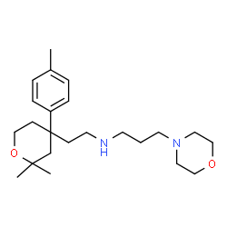 ChemSpider 2D Image | N-{2-[2,2-Dimethyl-4-(4-methylphenyl)tetrahydro-2H-pyran-4-yl]ethyl}-3-(4-morpholinyl)-1-propanamine | C23H38N2O2