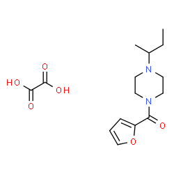 ChemSpider 2D Image | (4-sec-Butyl-1-piperazinyl)(2-furyl)methanone ethanedioate (1:1) | C15H22N2O6