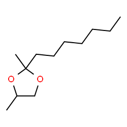 ChemSpider 2D Image | 2-Heptyl-2,4-dimethyl-1,3-dioxolane | C12H24O2