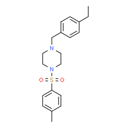 ChemSpider 2D Image | 1-(4-Ethylbenzyl)-4-[(4-methylphenyl)sulfonyl]piperazine | C20H26N2O2S