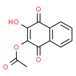 ChemSpider 2D Image | 3-Hydroxy-1,4-dioxo-1,4-dihydro-2-naphthalenyl acetate | C12H8O5