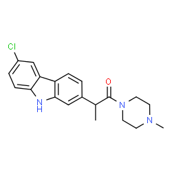 ChemSpider 2D Image | 2-(6-Chloro-9H-carbazol-2-yl)-1-(4-methyl-1-piperazinyl)-1-propanone | C20H22ClN3O