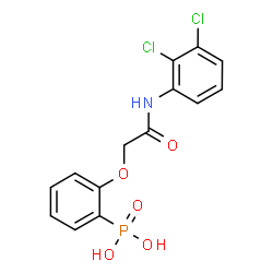 ChemSpider 2D Image | (2-{2-[(2,3-Dichlorophenyl)amino]-2-oxoethoxy}phenyl)phosphonic acid | C14H12Cl2NO5P